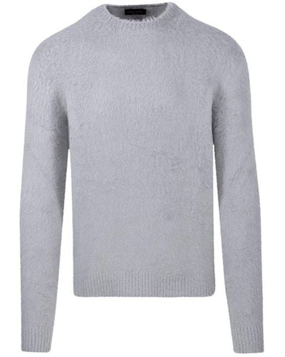 Roberto Collina Long Sleeved Crewneck Sweater - Blue