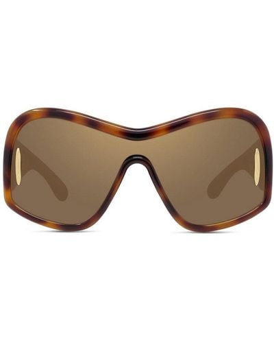 Loewe Shield Frame Sunglasses - Brown