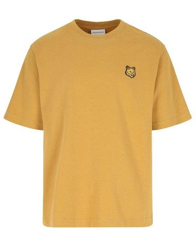 Maison Kitsuné "fox Patch" T-shirt - Yellow