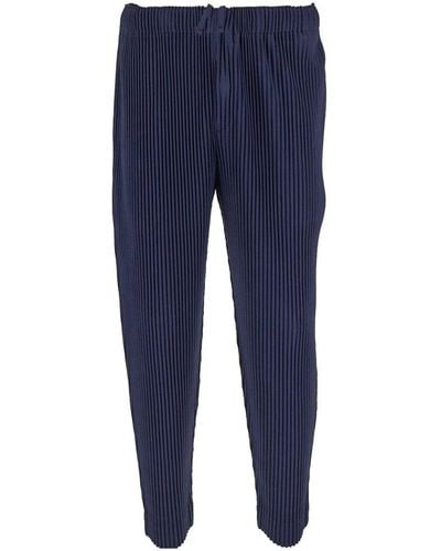 Homme Plissé Issey Miyake Pleated Trouser - Blue