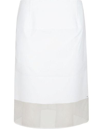 Sportmax Low-rise Midi Skirt - White