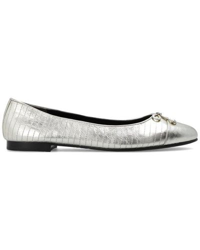 Tory Burch Bow-detailed Ballet Flats - White
