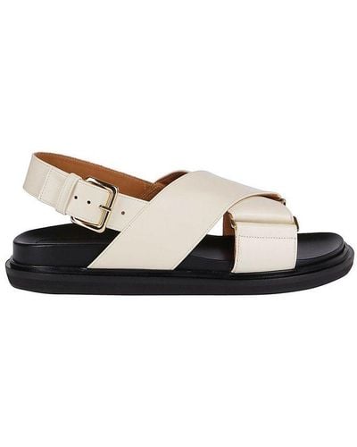 Marni Criss-cross Fussbett Sandals - White