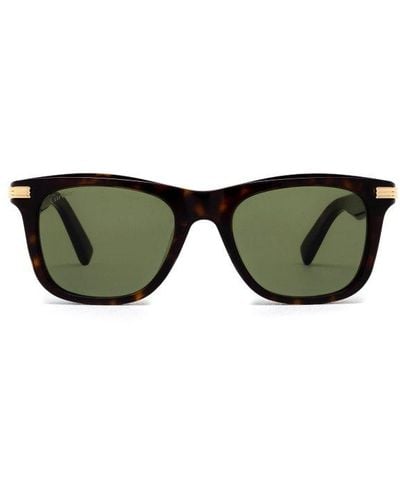 Cartier Square Frame Sunglasses - Green