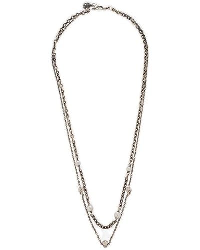 Alexander McQueen Chain-linked Pendant Necklace - Blue