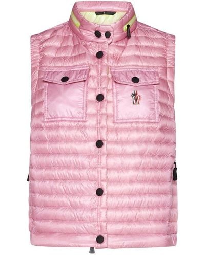 3 MONCLER GRENOBLE Gumiane Quilted Nylon Down Vest - Pink