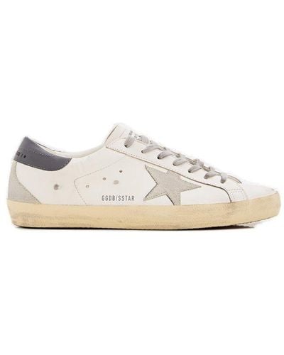 Golden Goose Super-star Distressed Low-top Trainers - White