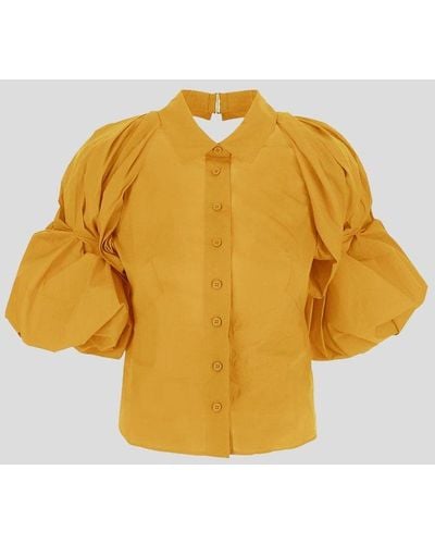 Jacquemus La Chemise Maraca Puffed Sleeve Shirt - Yellow