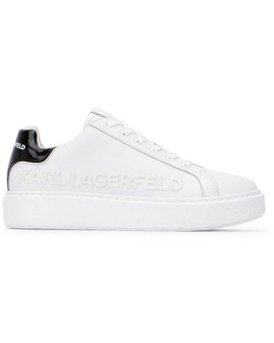 Karl Lagerfeld Maxi Cup Lace-up Trainers - White