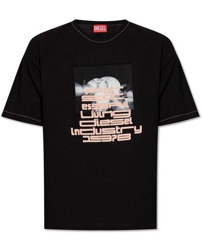 DIESEL 't-boxt' T-shirt With Logo, - Black