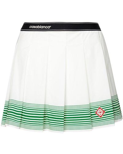 Casablancabrand Striped Pleated Skirt - Green