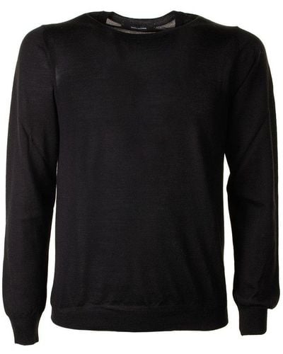 Tagliatore Crewneck Knitted Sweater - Black