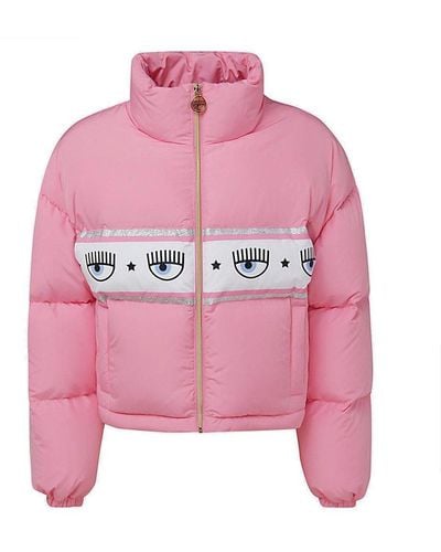 Chiara Ferragni Pink Puffer Down Jacket