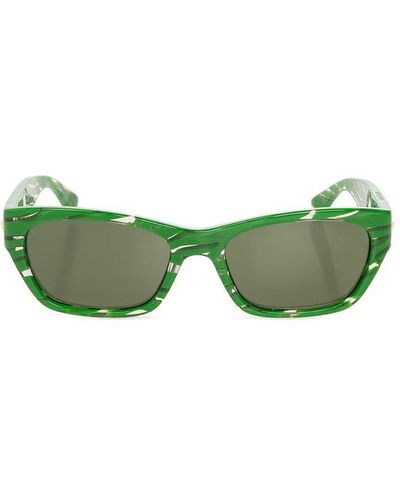 Bottega Veneta Patterned Sunglasses, - Green