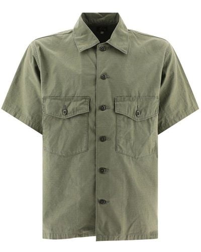 Needles Collared Short-sleeved Shirt - Green
