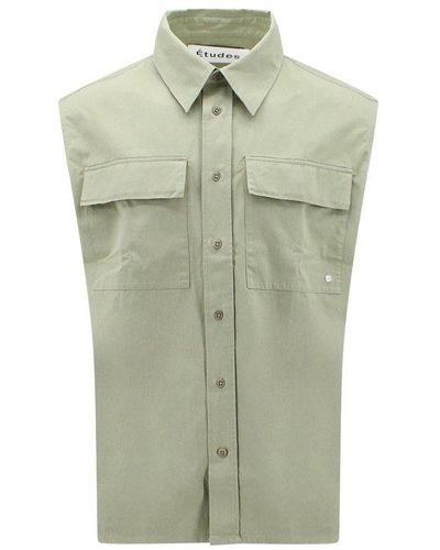 Etudes Studio Sleeveless Buttoned Shirt - Green