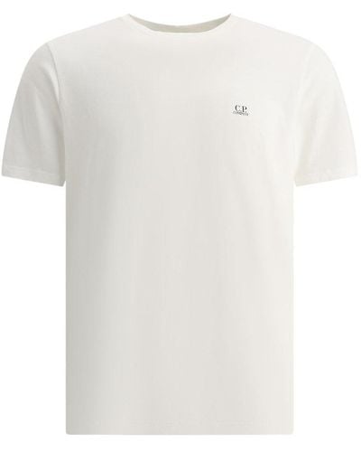 C.P. Company Goggle Logo Printed Crewneck T-shirt - White