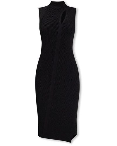 Versace La Vacanza Collection Ribbed Dress - Black