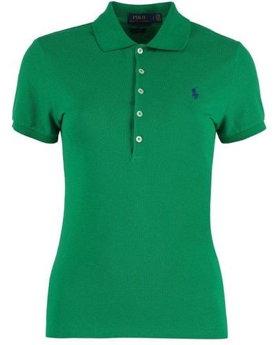 Polo Ralph Lauren Logo-embroidered Slim-fit Polo Shirt - Green