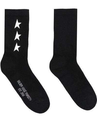 Golden Goose Star Detailed Socks - Black