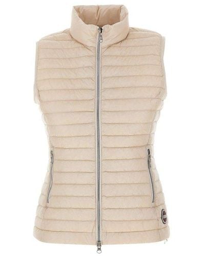 Colmar Zipped Quilted Gilet - Natural