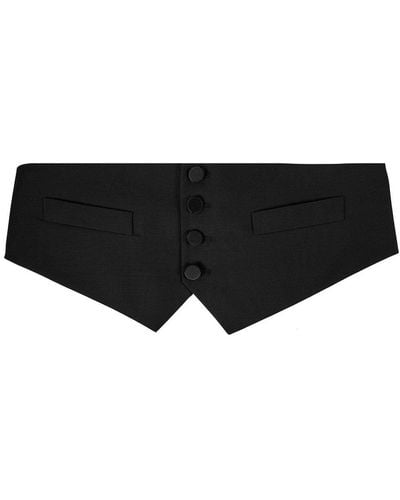 DSquared² Button-down Cropped Waistcoat - Black