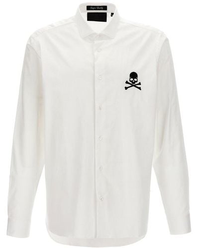 Philipp Plein Sugar Daddy Skull&bones Shirt, Blouse - White