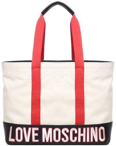 Love Moschino Cotton Free Time Shopping Bag - Red
