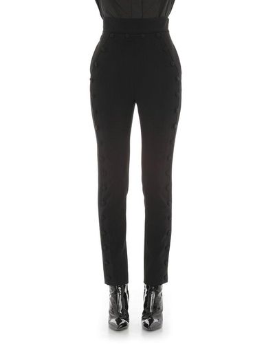 Moschino Button-detailed Trousers - Black