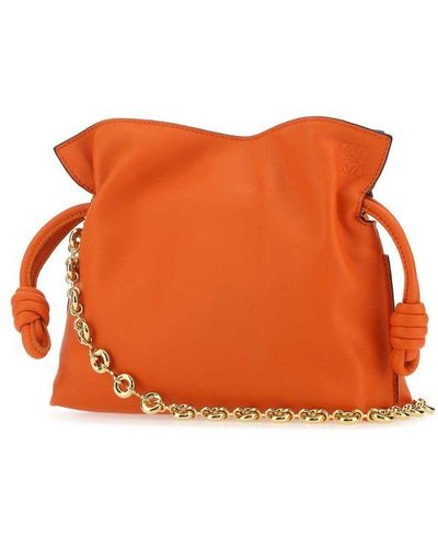 Loewe Flamenco Mini Clutch Bag - Orange