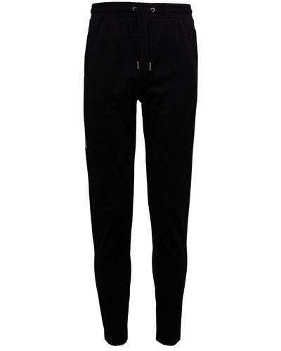 Karl Lagerfeld Logo Printed Drawstring Track Trousers - Black