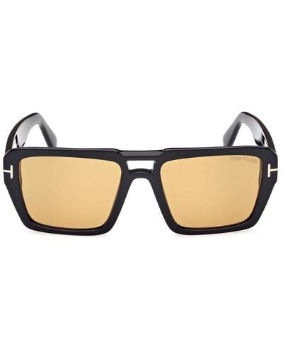 Tom Ford Redford Square Frame Sunglasses - Brown