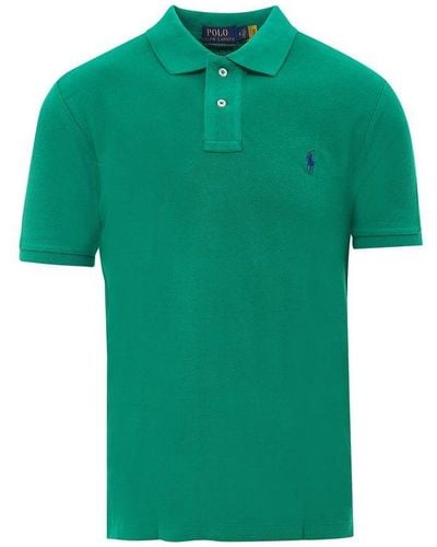 Polo Ralph Lauren Logo Embroidered Polo Shirt - Green