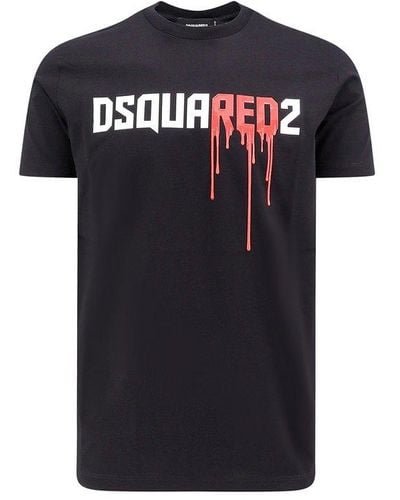 DSquared² Logo Printed Crewneck T-shirt - Black