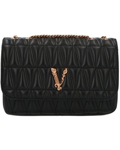 Versace 'v' Crossbody Bag - Black