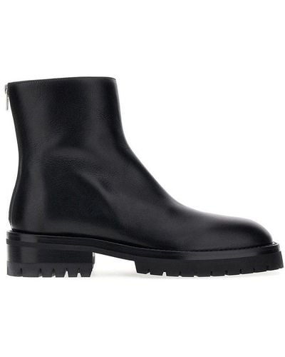 Ann Demeulemeester Back Zipped Ankle Boots - Black