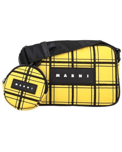 Marni Crossbody Check Bag - Yellow