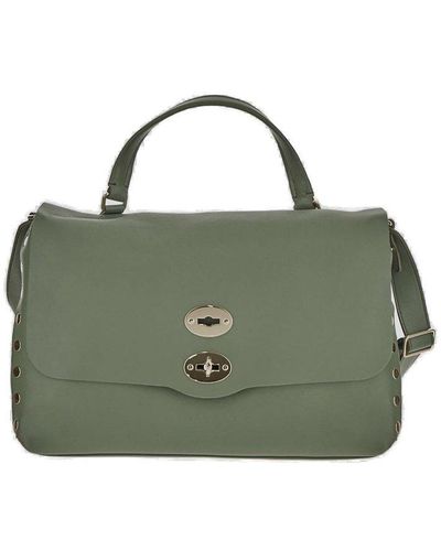 Zanellato Postina Stud Embellished Tote Bag - Green