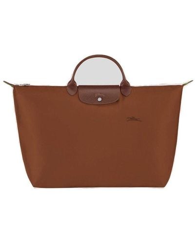 Longchamp Le Pliage Green - Travel Bag L - Brown