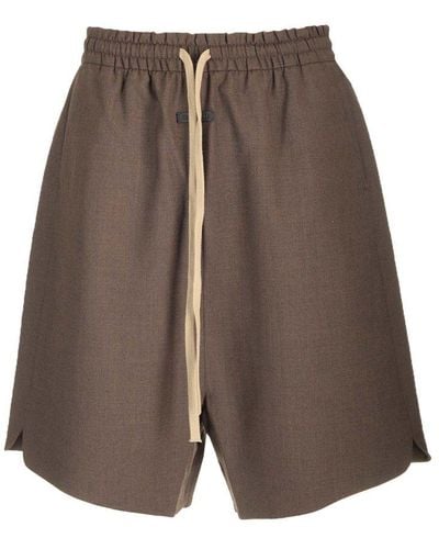 Fear Of God Wool Canvas Relaxed Short - Brown