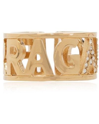 Ferragamo Crystal-embellished Ring, - Natural