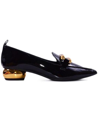 Jeffrey Campbell Pointed Toe Slip-on Flat Shoes - Black