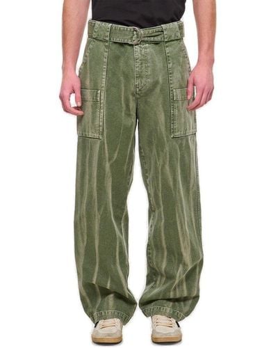 JW Anderson Wide Leg Cargo Trousers - Green