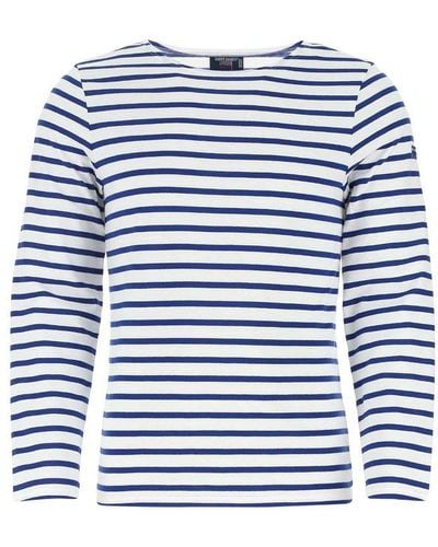Saint James Striped Long-sleeved T-shirt - Blue