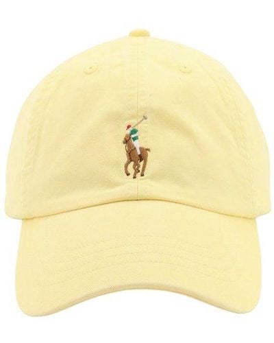 Polo Ralph Lauren Pony Embroidered Baseball Cap - Yellow
