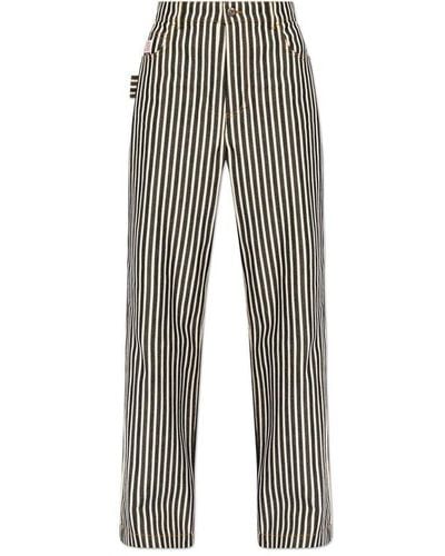 Bottega Veneta Striped Pattern Jeans - Grey
