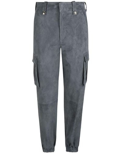 Ermanno Scervino Dyed Rib Cargo Pants - Grey