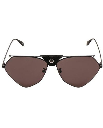 Alexander McQueen Geometric Frame Sunglasses - Black