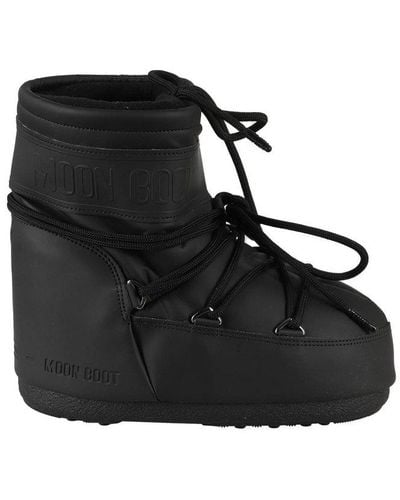 Moon Boot Icon Round-toe Lace-up S - Black