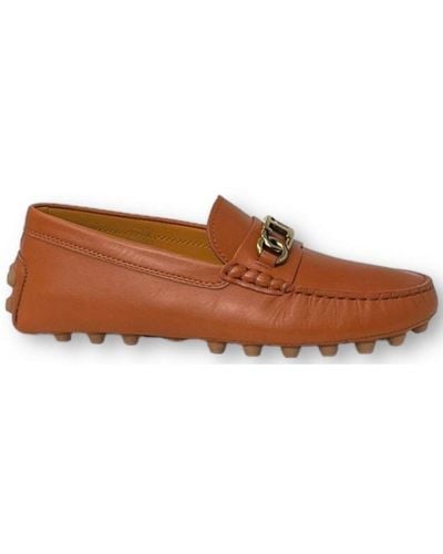 Tod's Gommino Logo Plaque Slip-on Loafers - Brown